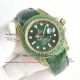 swiss replica rolex submarienr iced out 3135 green alligator strap watch (10)_th.jpg